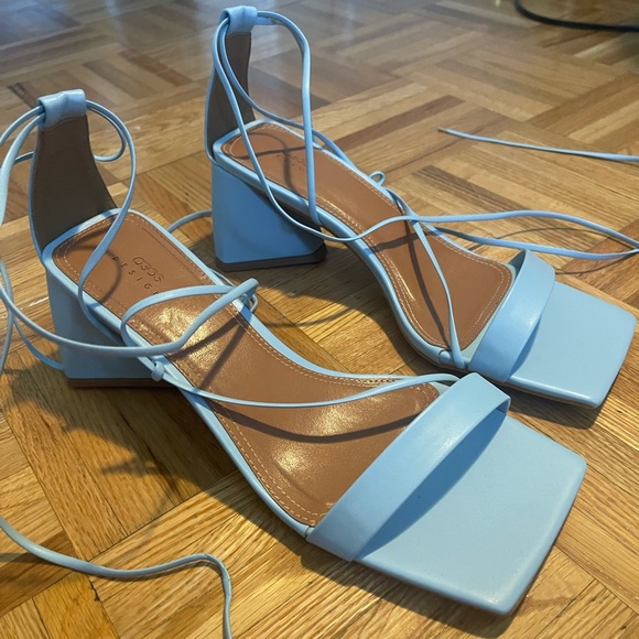 Selling these never worn ASOS strappy blue sandals! - Picture 2 of 5